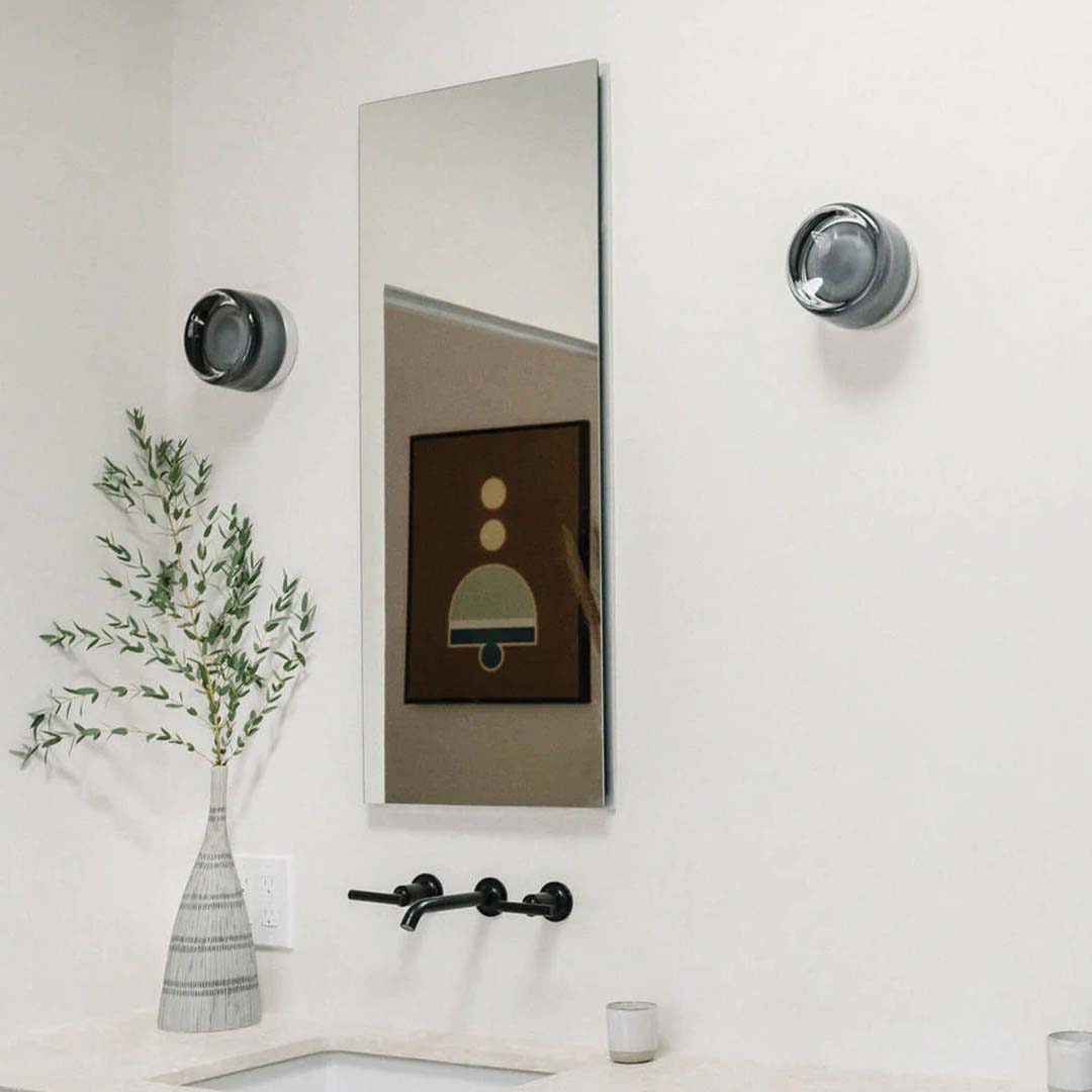 Aplique de Pared LED Solaria de Vidrio Blanco, Humo o Ámbar