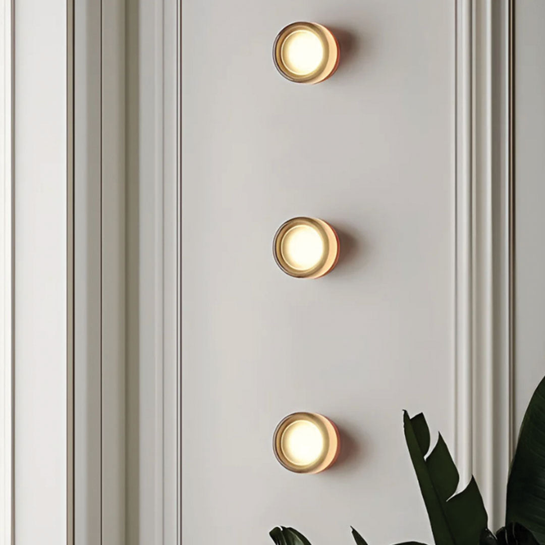 Aplique de Pared LED Dimple de Vidrio Texturizado Moderno