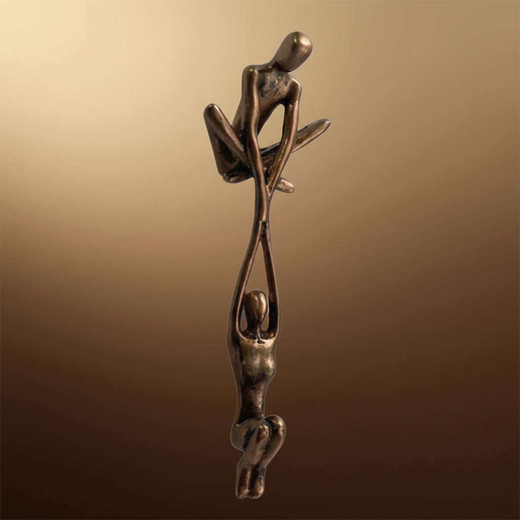 Escultura de Pared Pareja Romántica de Resina Decorativa