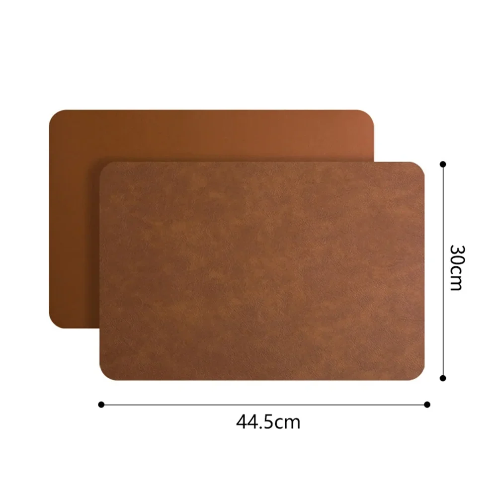DuoMat Manteles Individuales Reversibles de Cuero Sintético