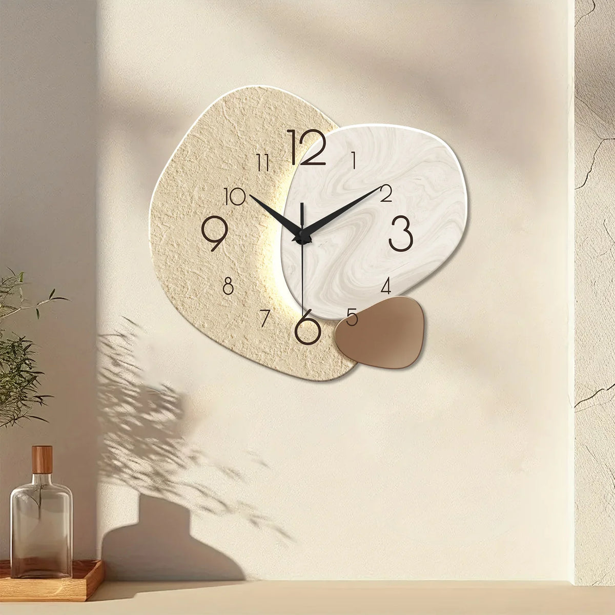 TempoStone Reloj de Pared Moderno Silencioso de Cuarzo