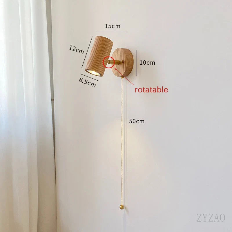 Aplique de Pared Arlo Foco LED Retro de Nogal y Latón