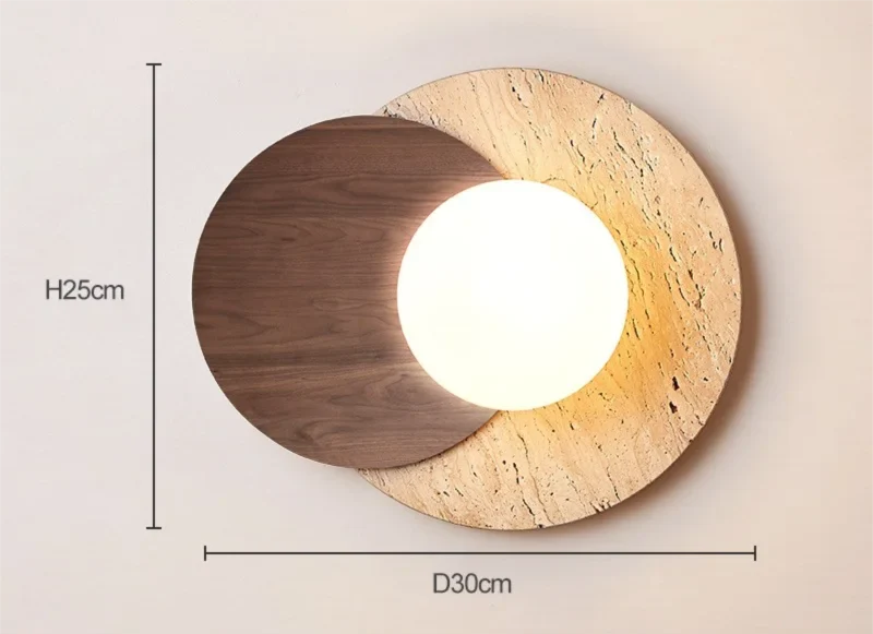 Aplique Wabi-Sabi de Piedra y Madera con Textura Natural