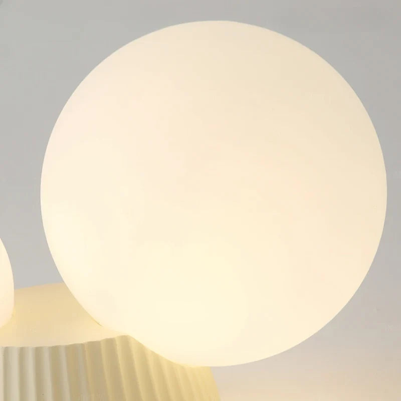 Lámpara de Techo Luméa Doble Globo de Vidrio Francesa