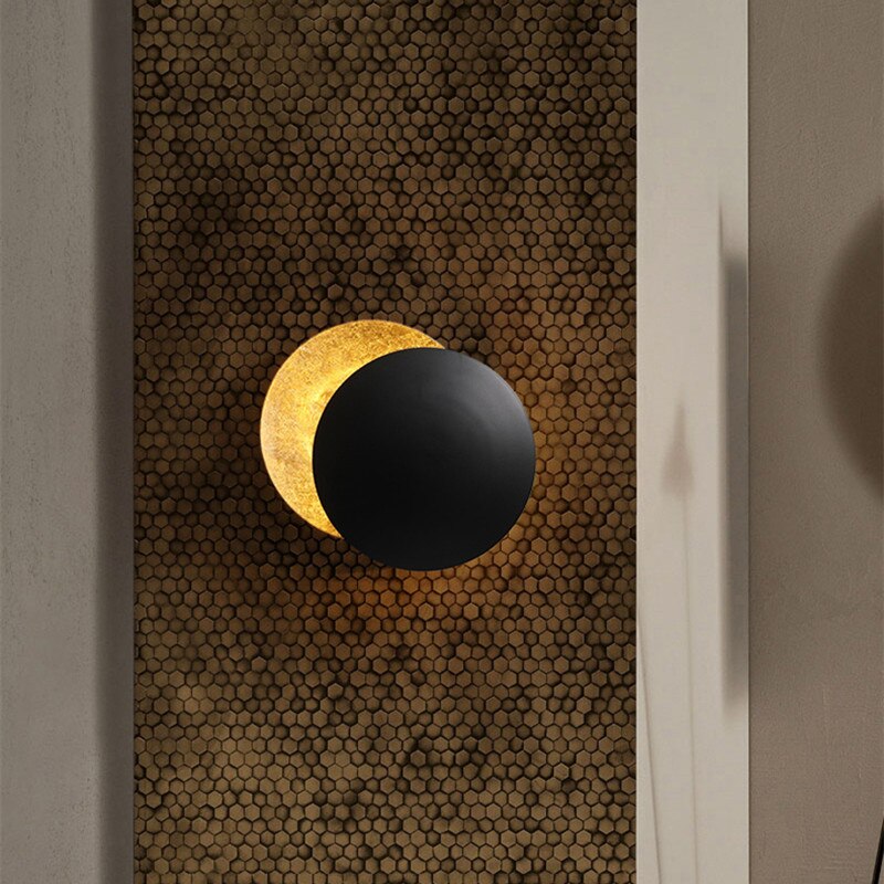 Lunaris Aplique de Pared Eclipse Solar Moderno Oro o Cobre