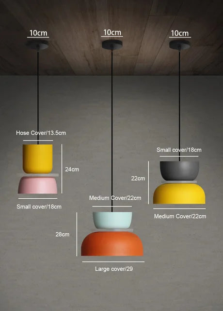 Lámpara Colgante Macaron Nórdica de Colores Escandinava