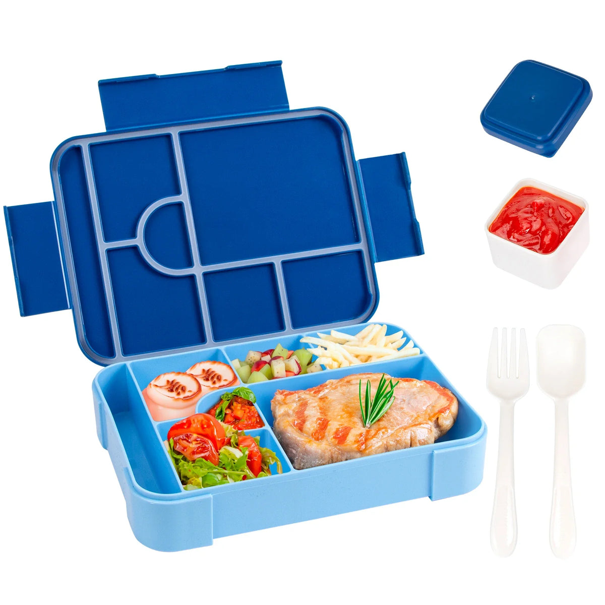 BentoMax Fiambrera Bento de 1330 ml Antifugas y Microondas