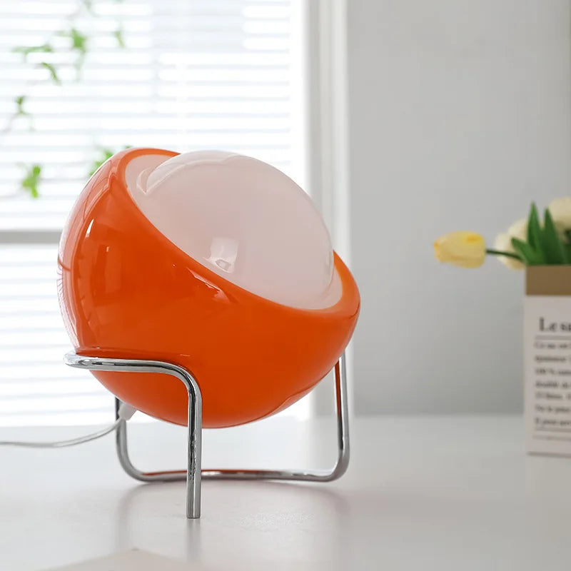 Lámpara de Mesa de Vidrio Bauhaus Retro Nórdica Tintada