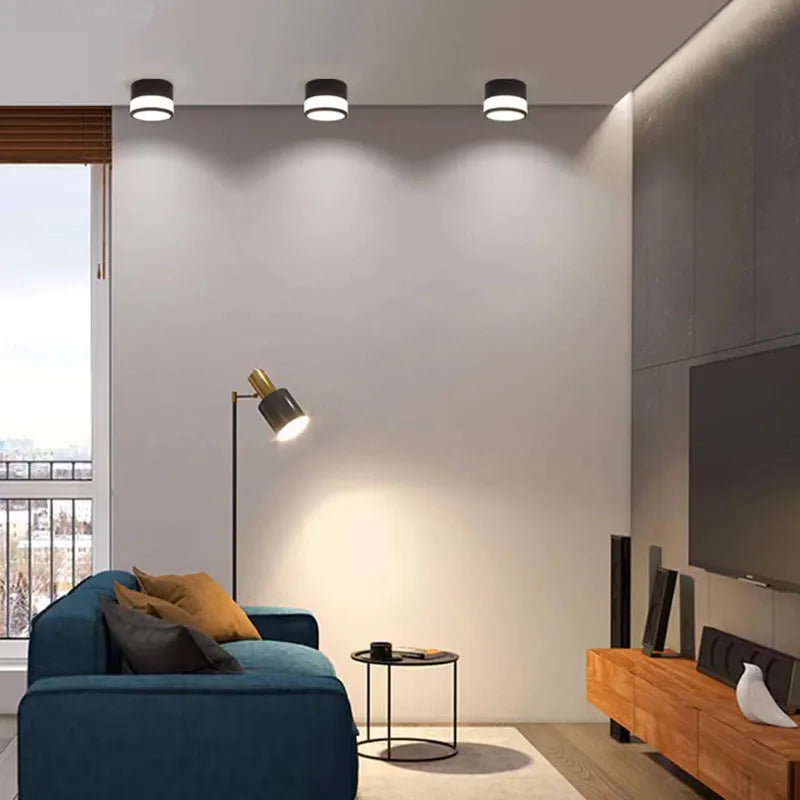Foco LED de Superficie Nordic de 9 W o 15 W Blanco o Negro