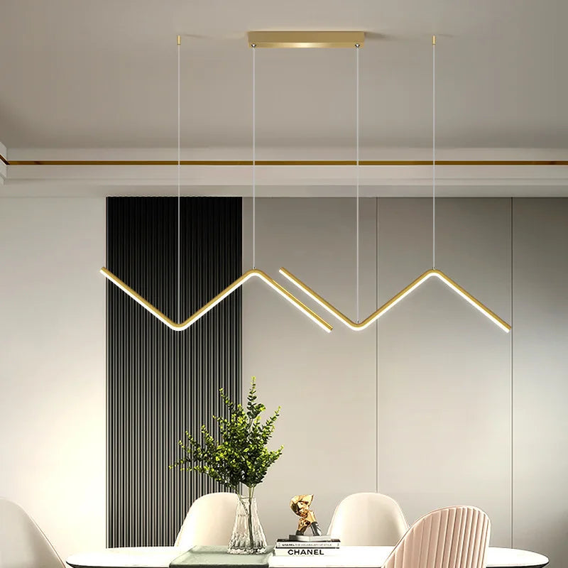 Lámpara Colgante de Aluminio Comedor Nórdica Minimalista