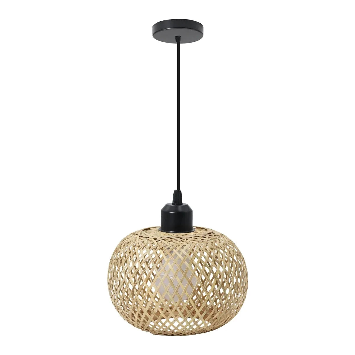 Natura Bamboo Lámpara de Techo LED de Bambú Tejido a Mano