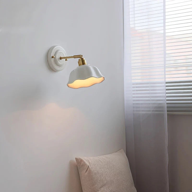 Aplique de Pared de Cerámica Nordic Cream Vintage Nórdico