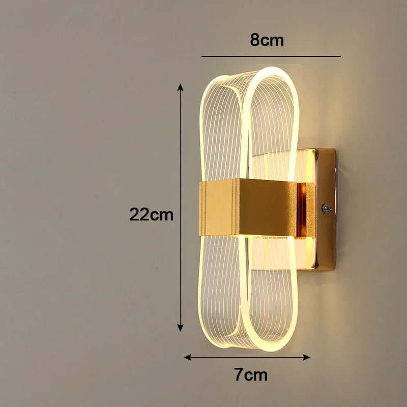 Aplique de Pared LED Nórdico de Lujo de Aluminio con Bucle