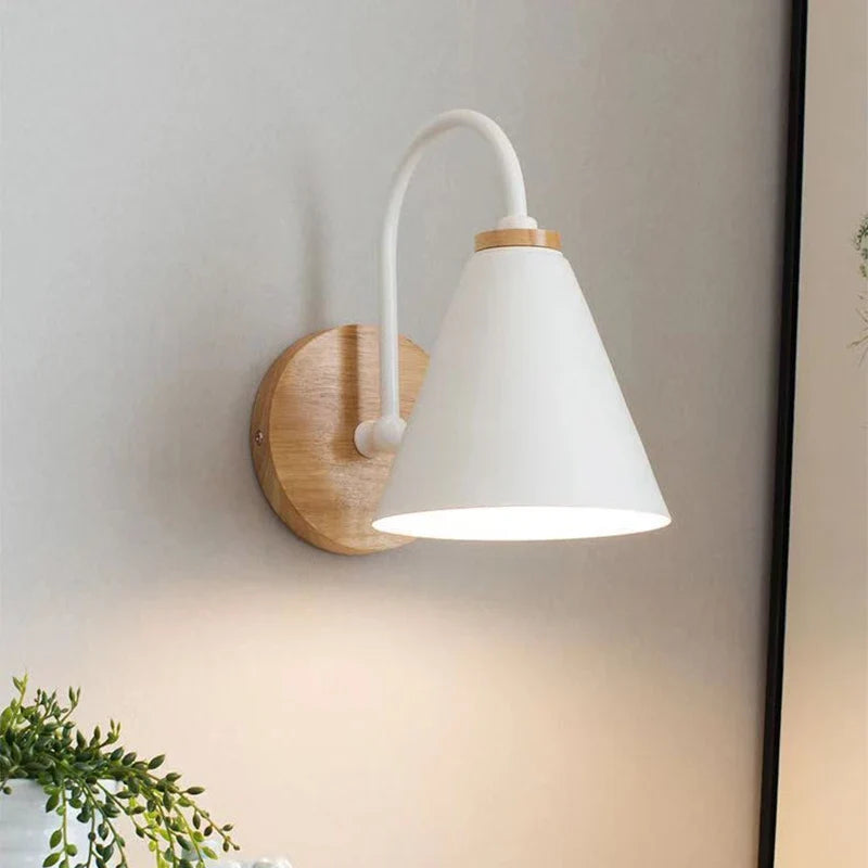Aplique de Pared Nordic Beam Escandinavo de Madera y Hierro