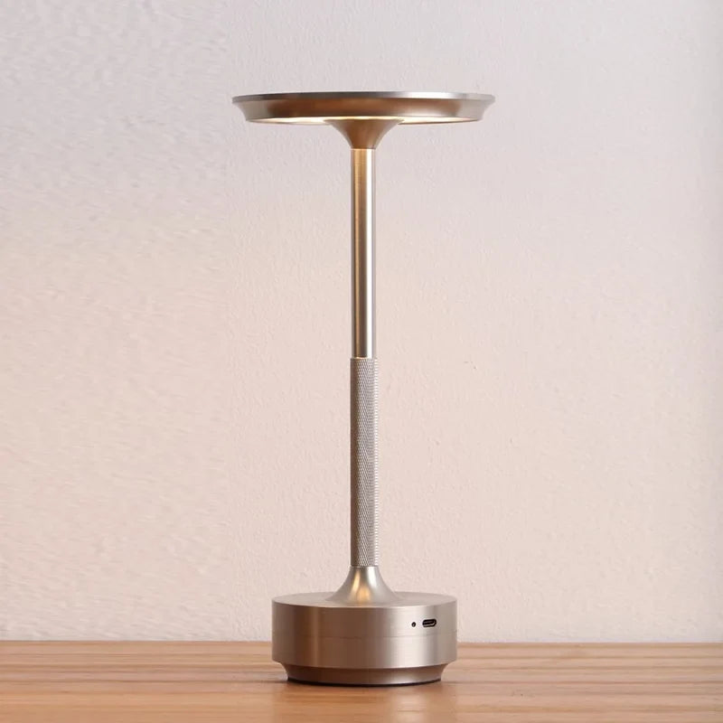 Lámpara de Escritorio LED Recargable Táctil de Aluminio