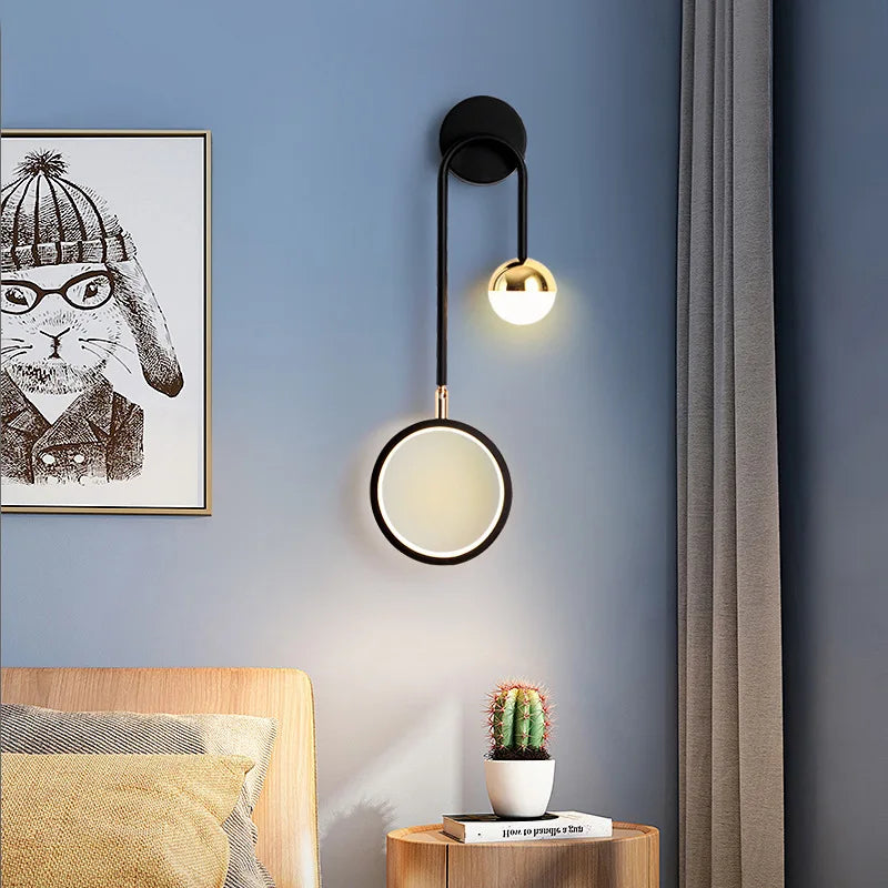 Aplique de Pared Orbis LED Nórdico con Difusor Circular