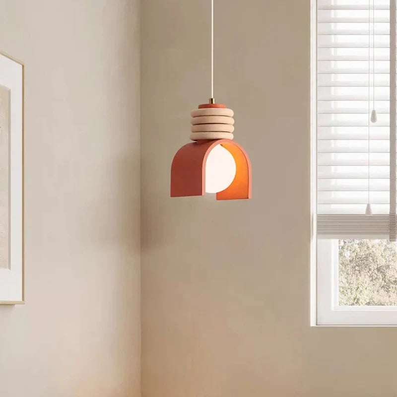 Lámpara Colgante Wabi-Sabi de Resina Minimalista Japonesa