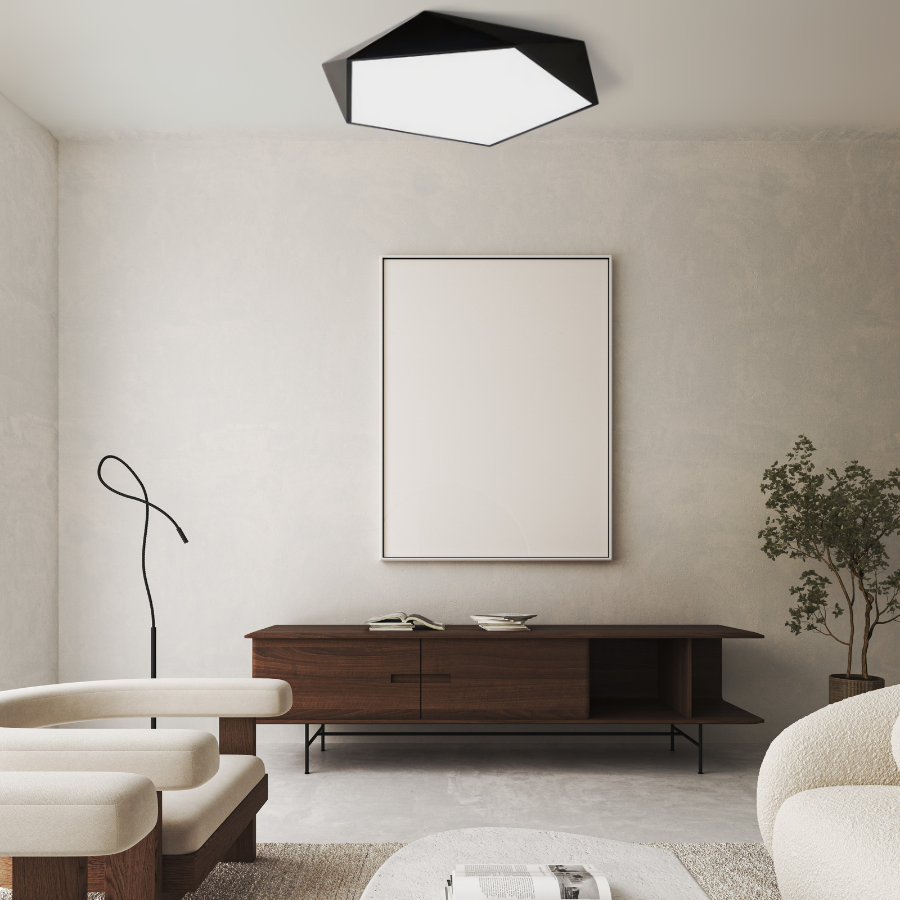 Plafón LED Skydor Geométrico en 6 Colores y 4 Tamaños