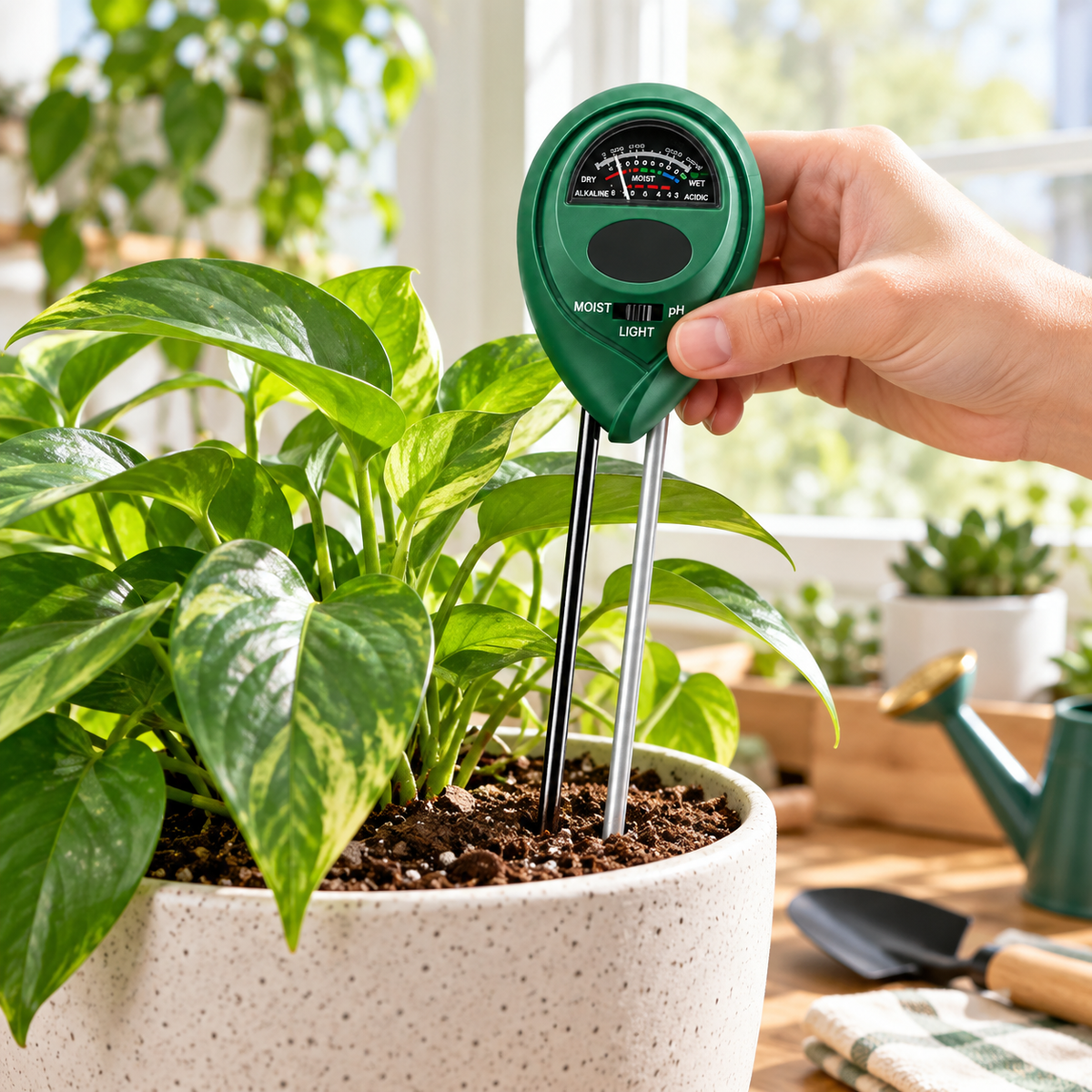 Medidor de Humedad del Suelo para Plantas, Interior y Jardín