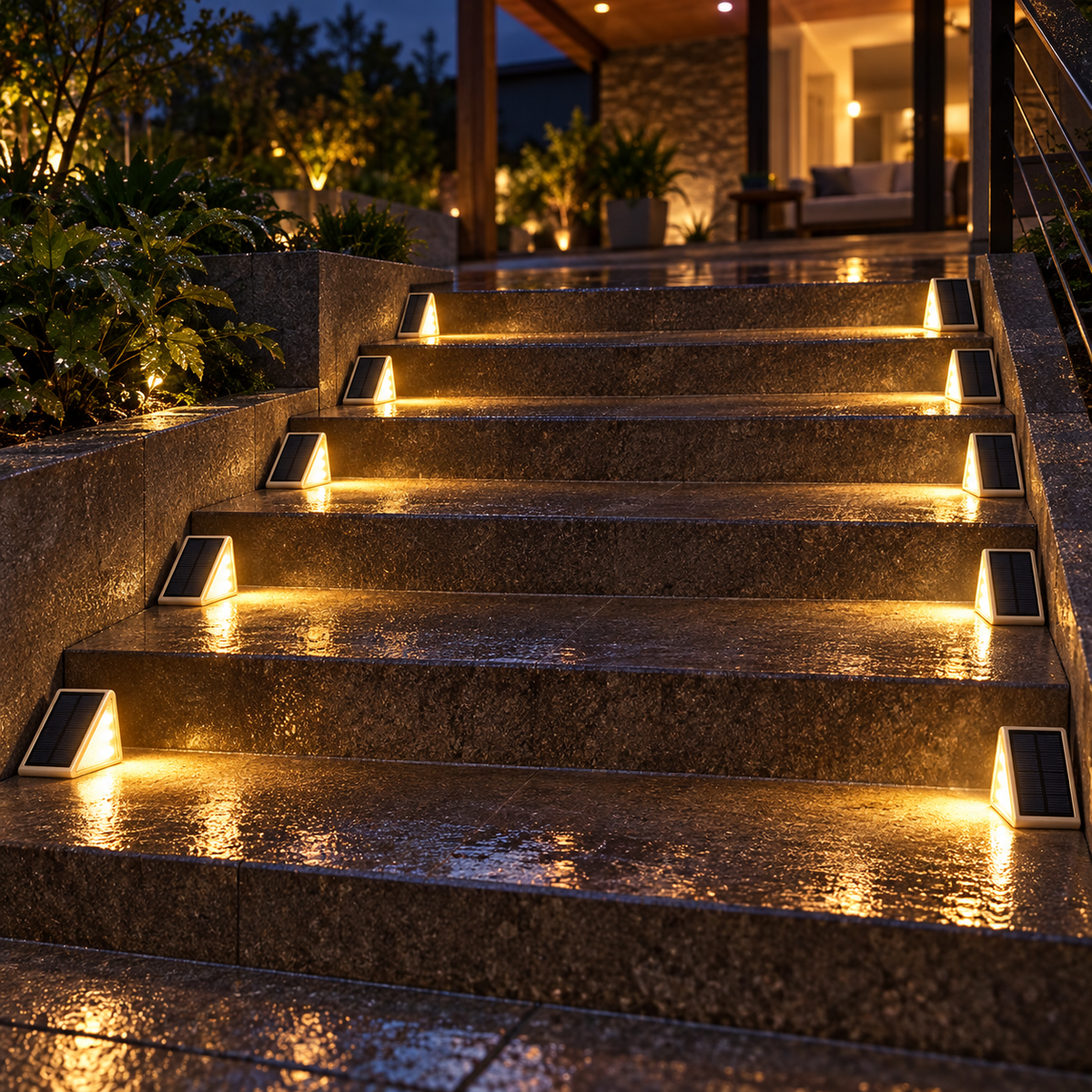 Luces Solares LED para Escalones y Escaleras de Exterior