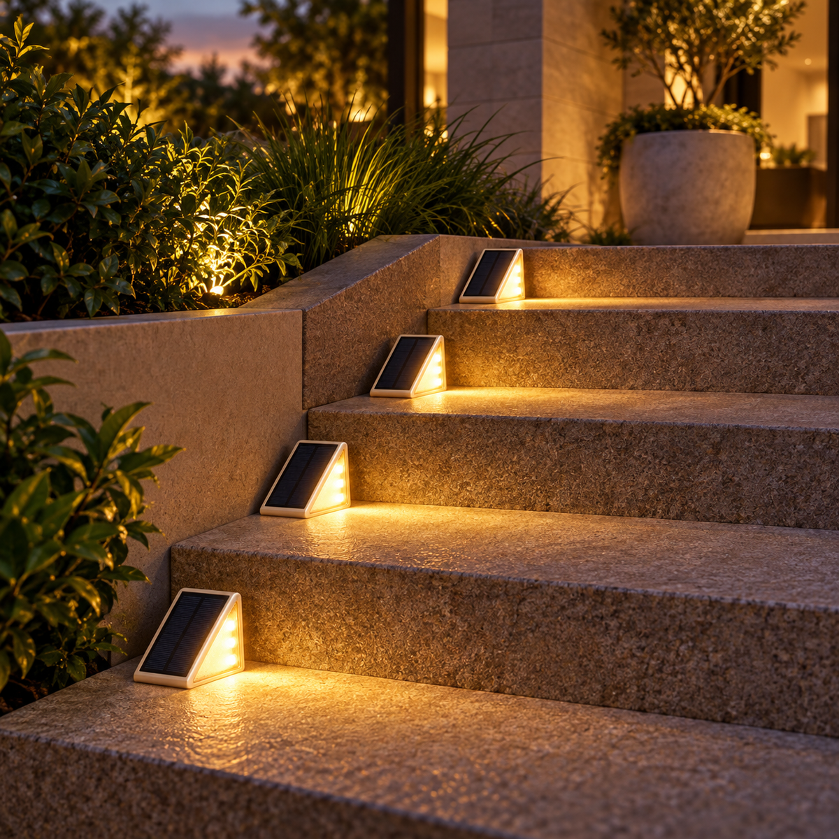 Luces Solares LED para Escalones y Escaleras de Exterior