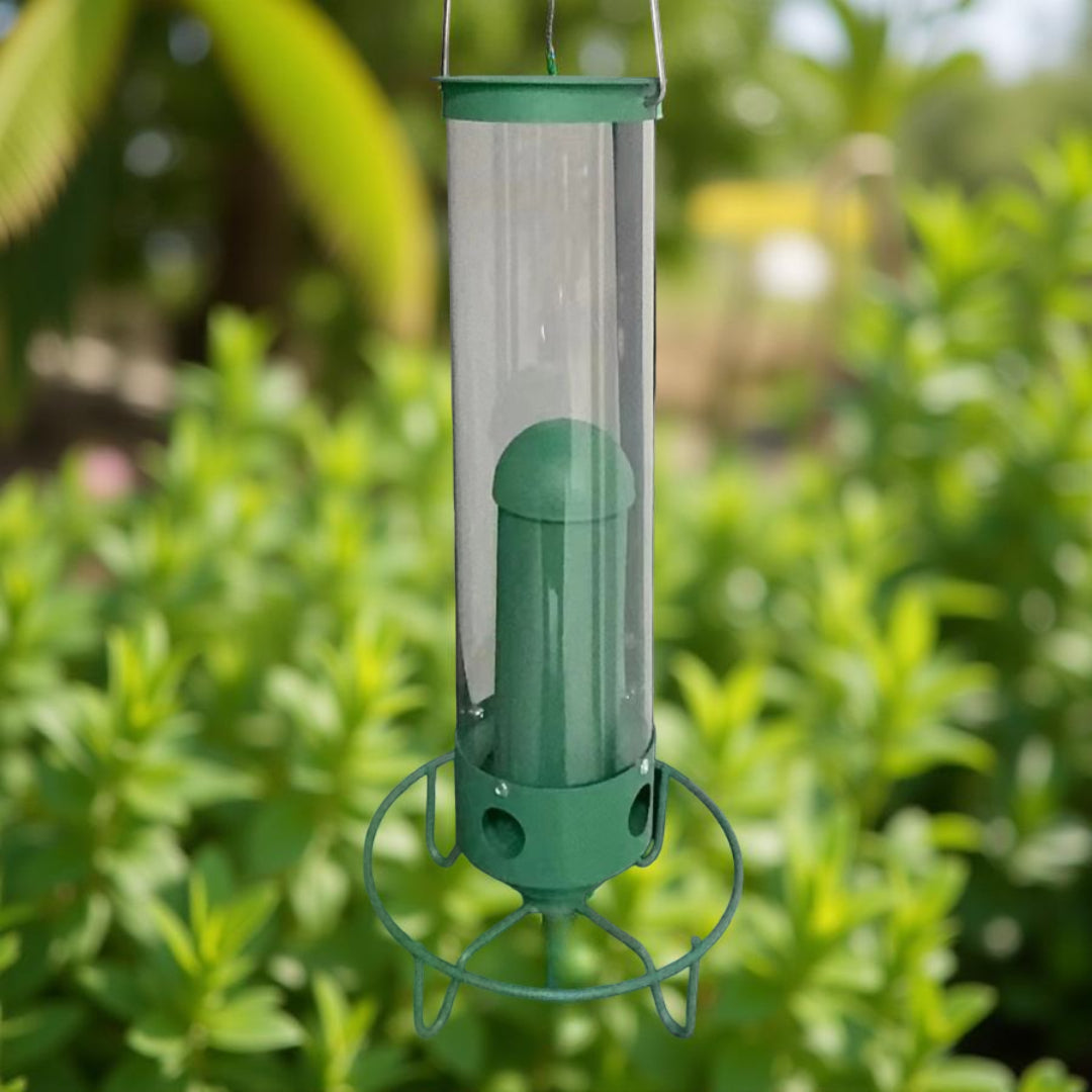 Comedero para Pájaros Antiardillas de Metal Colgante en Tubo