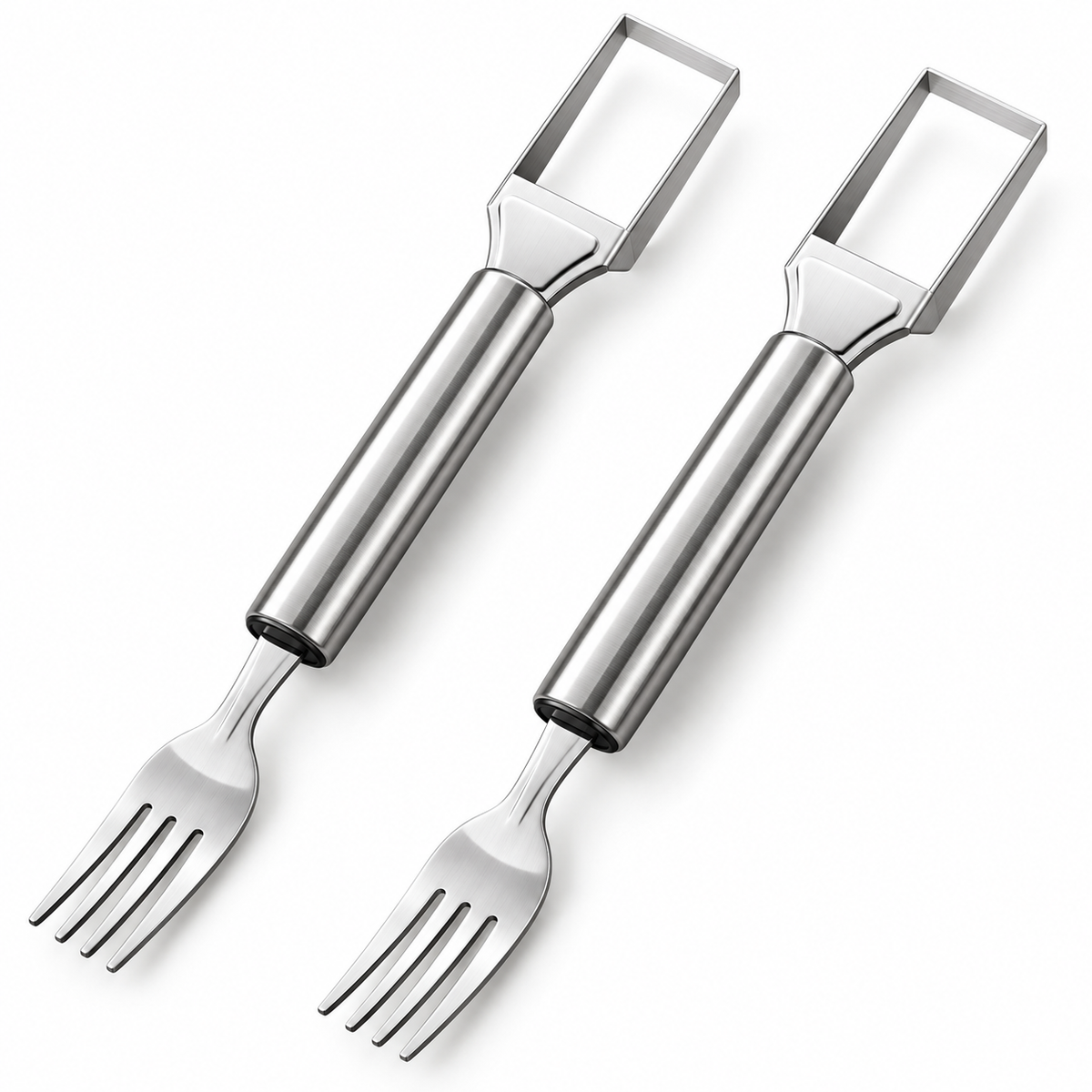 Cortador de Sandía y Fruta 2 en 1 de Acero Inox con Tenedor