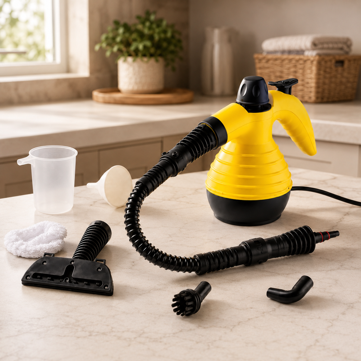 Limpiador a Vapor de Mano Compacto para Tapicería y Cocina
