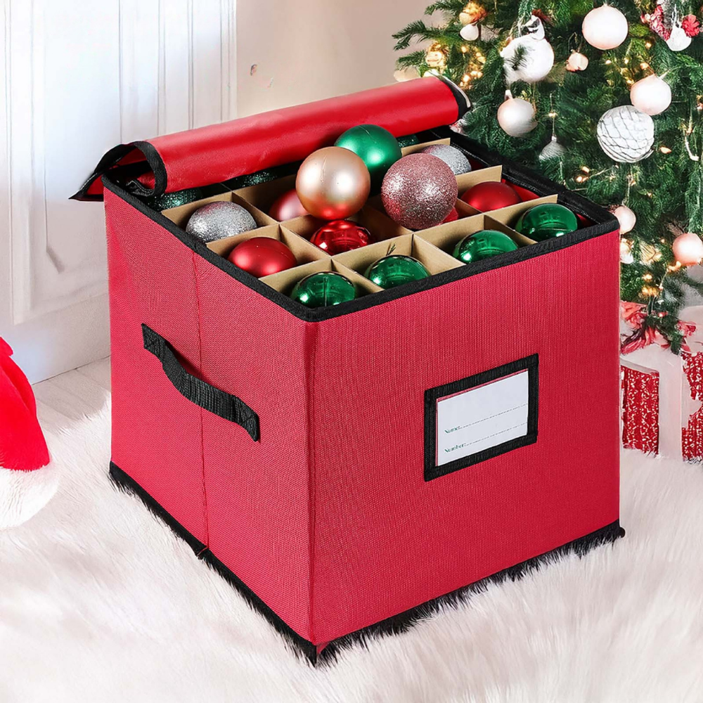 Caja Organizadora de Adornos Navideños 3 Bandejas Oxford