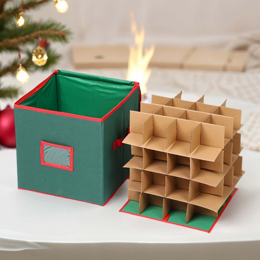Caja Organizadora de Adornos Navideños 3 Bandejas Oxford