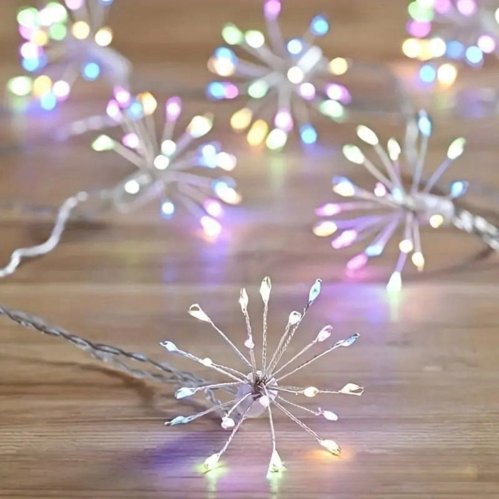 Guirnalda LED de Alambre de Cobre con Estrellas Brillantes