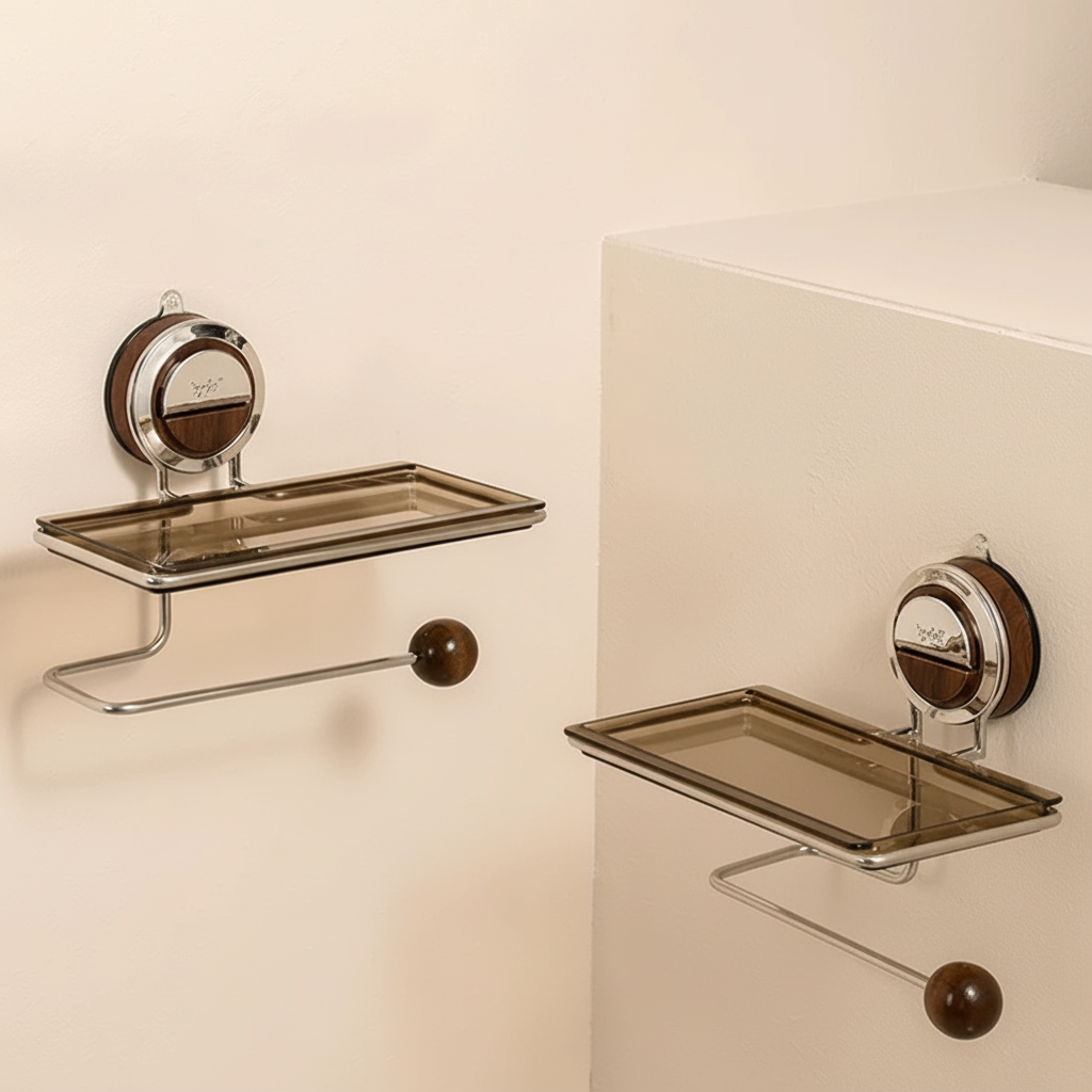 Portarrollos Adhesivo de Acero sin Taladro Baño y Cocina