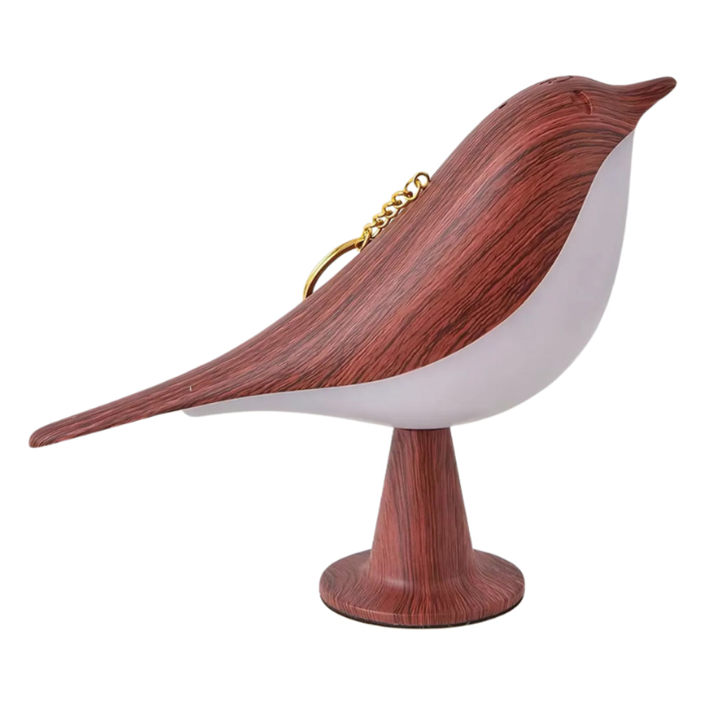 Lámpara de Mesa de Madera con Forma de Pájaro Recargable
