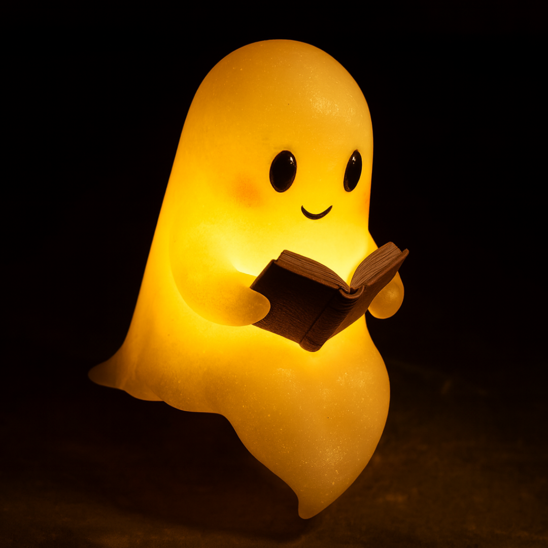 Lámpara Fantasma LED de Luz Cálida Nocturna para Mesilla