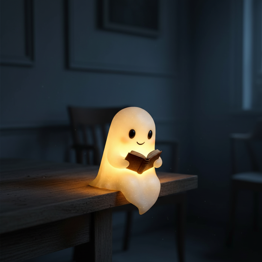Lámpara Fantasma LED de Luz Cálida Nocturna para Mesilla