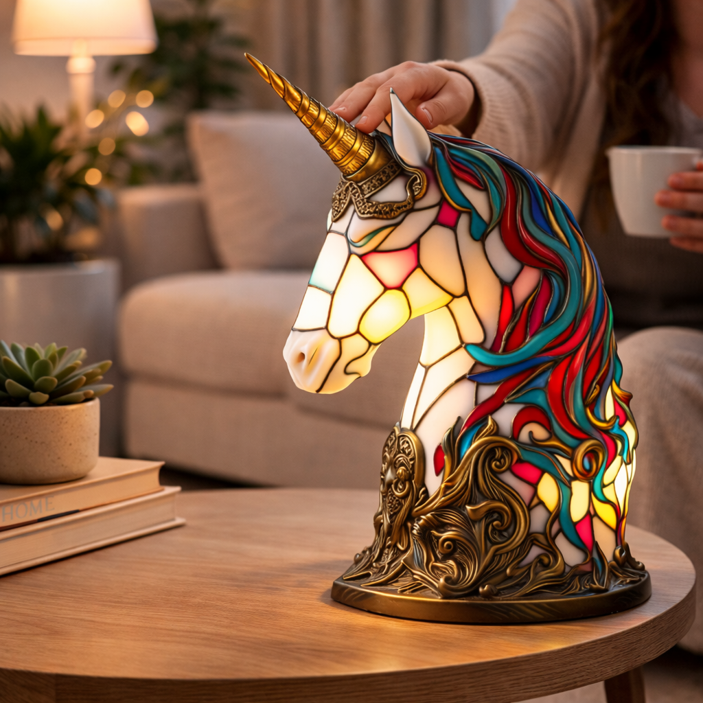 Lámpara de Mesa LED de Animales en Vidrio de Colores 17 cm