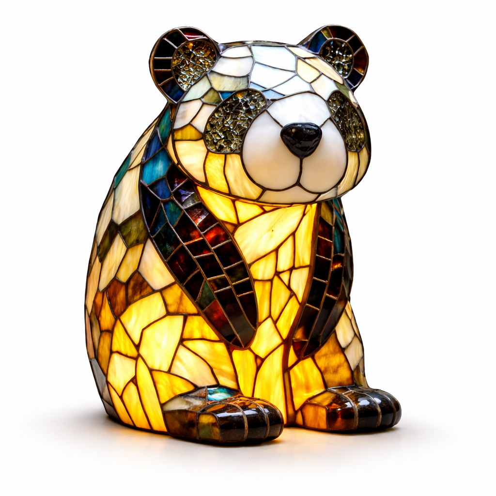 Lámpara de Mesa LED de Animales en Vidrio de Colores 17 cm