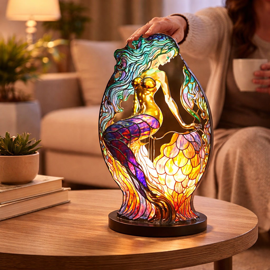 Lámpara de Mesa LED de Animales en Vidrio de Colores 17 cm
