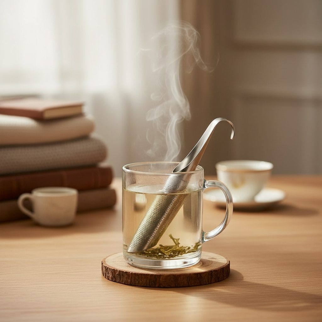 Infusor de Té de Acero Inoxidable Compacto para Hoja Suelta