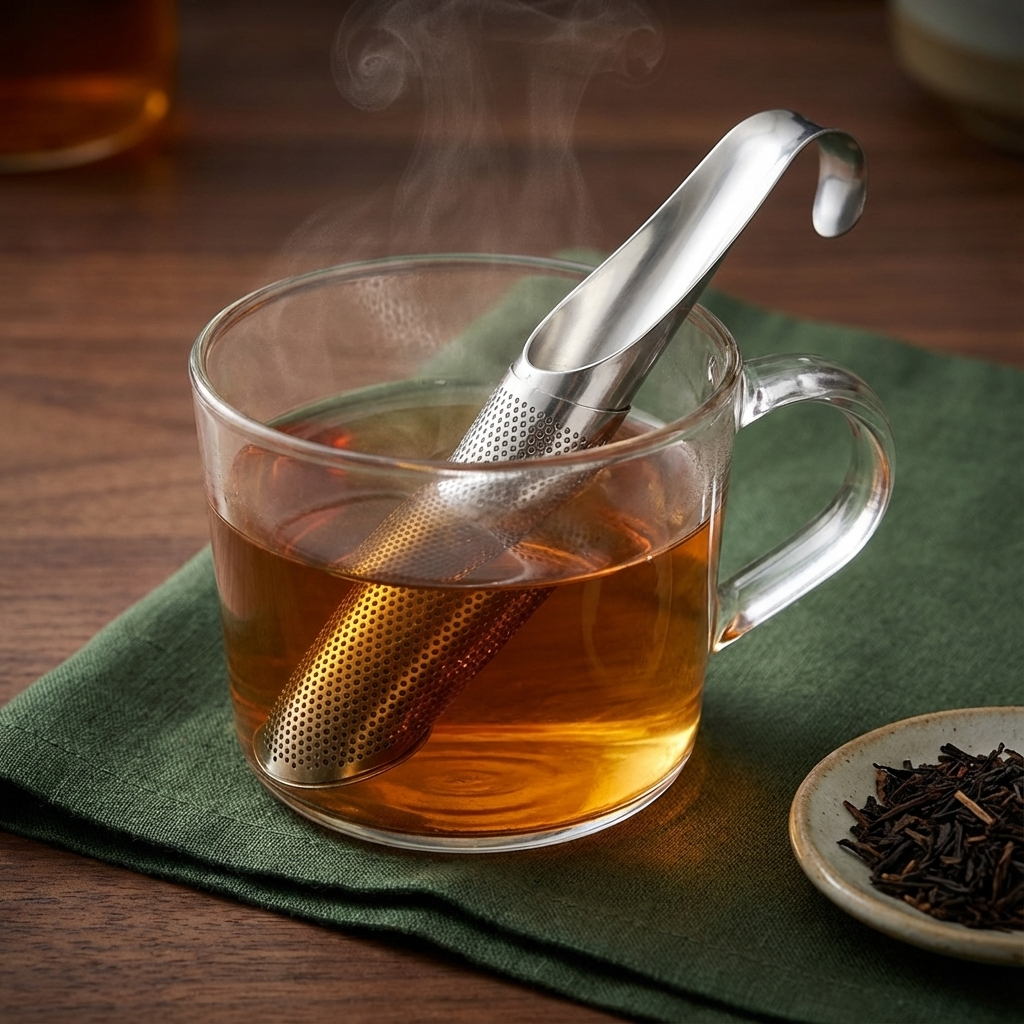 Infusor de Té de Acero Inoxidable Compacto para Hoja Suelta