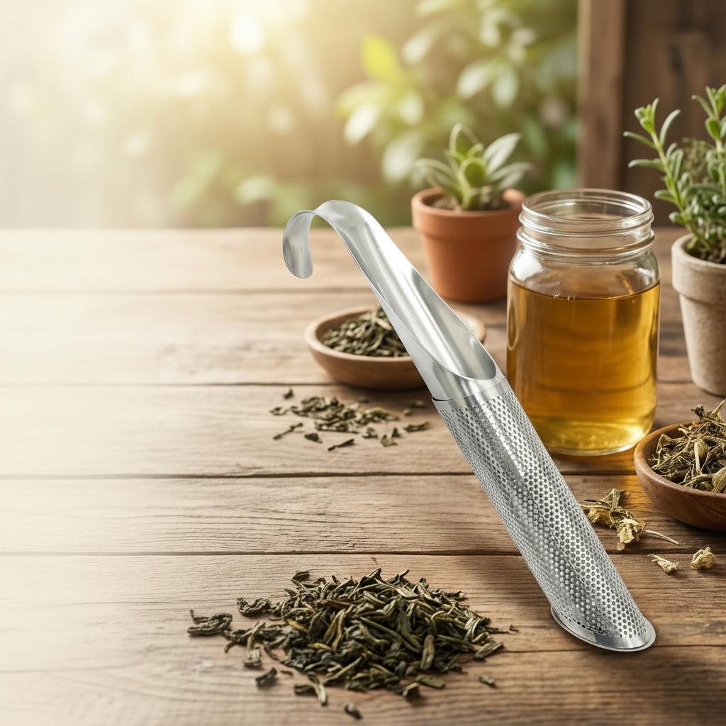 Infusor de Té de Acero Inoxidable Compacto para Hoja Suelta