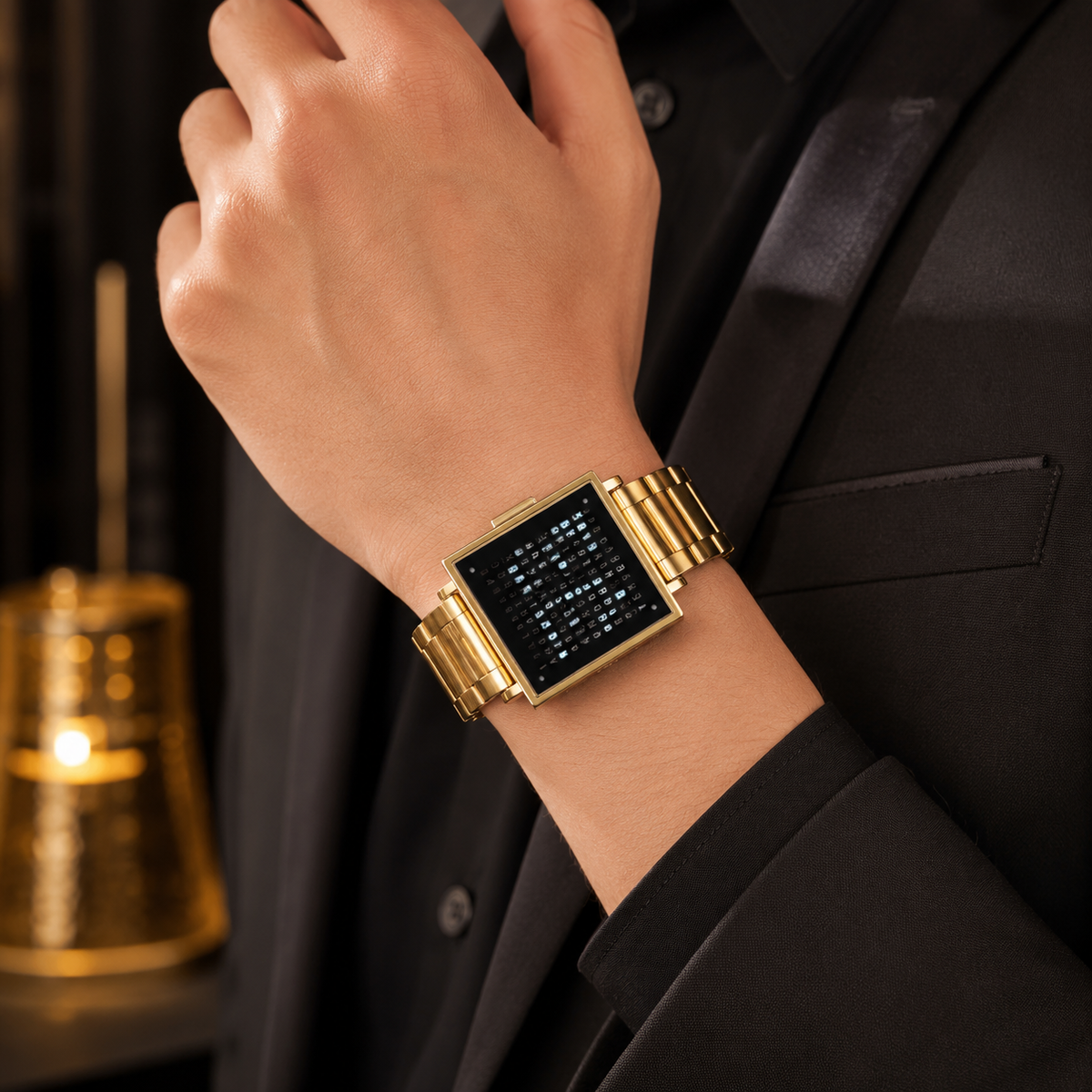 Reloj de Pulsera Digital Unisex con Hora en Texto Iluminado