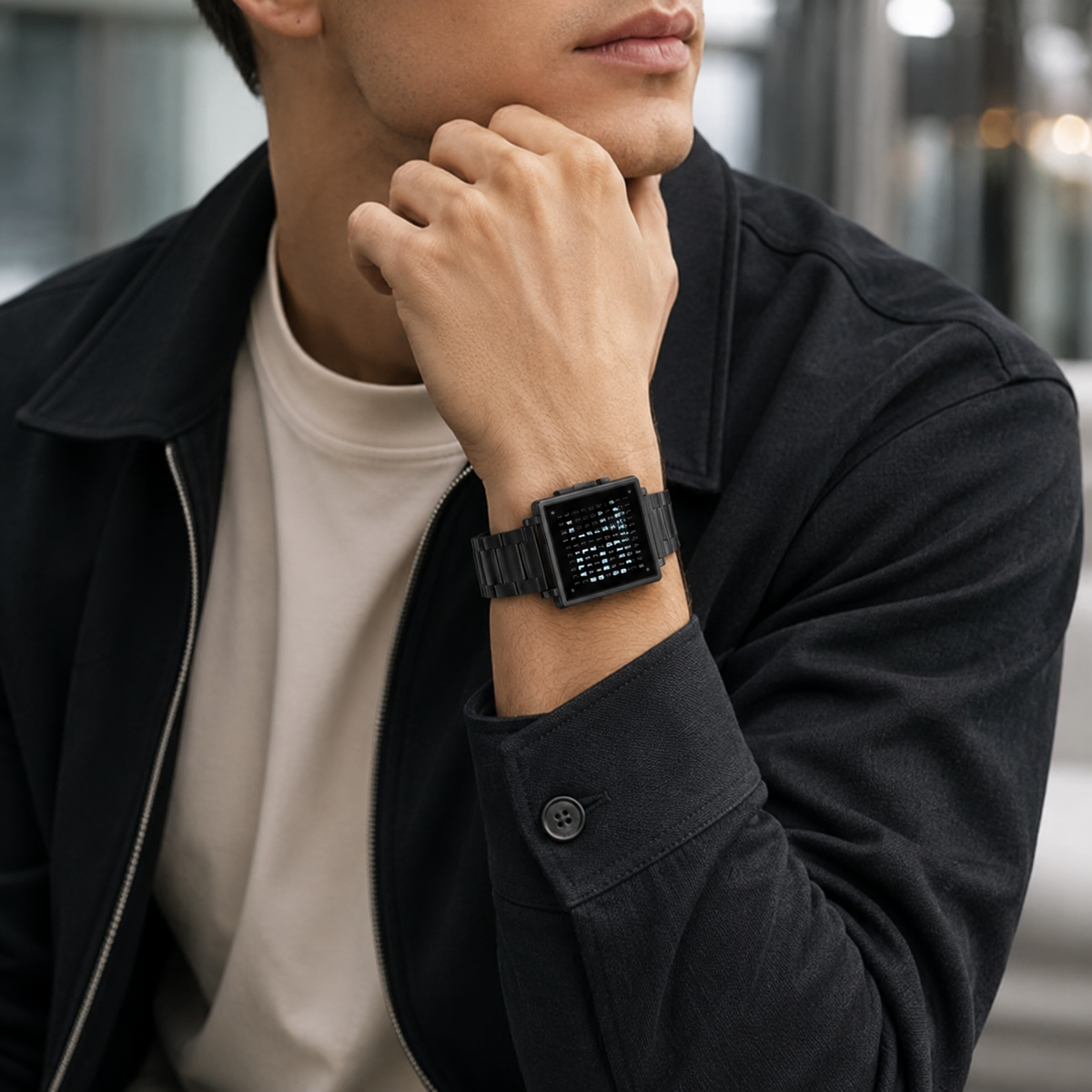 Reloj de Pulsera Digital Unisex con Hora en Texto Iluminado