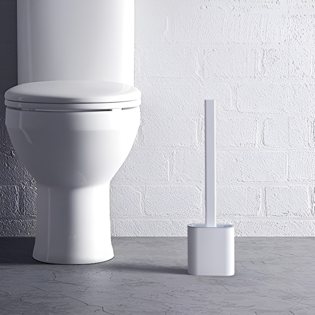 Escobillero Compacto con Soporte para Baño, 4 Colores