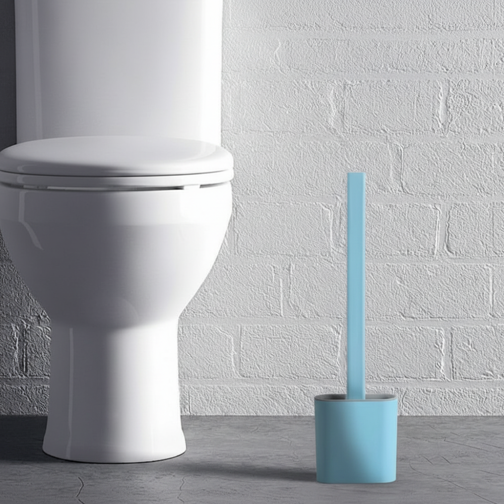 Escobilla de Baño de Silicona Flexible con Soporte de Pared