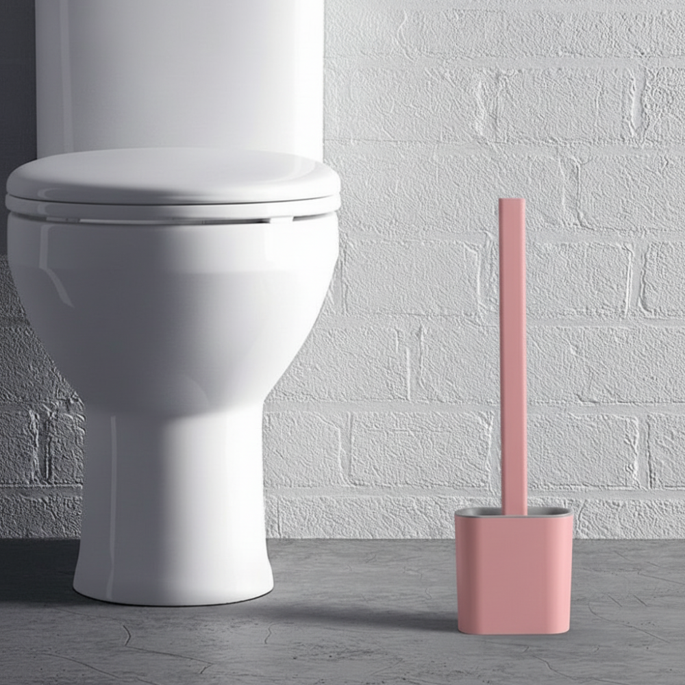 Escobilla de Baño de Silicona Flexible con Soporte de Pared