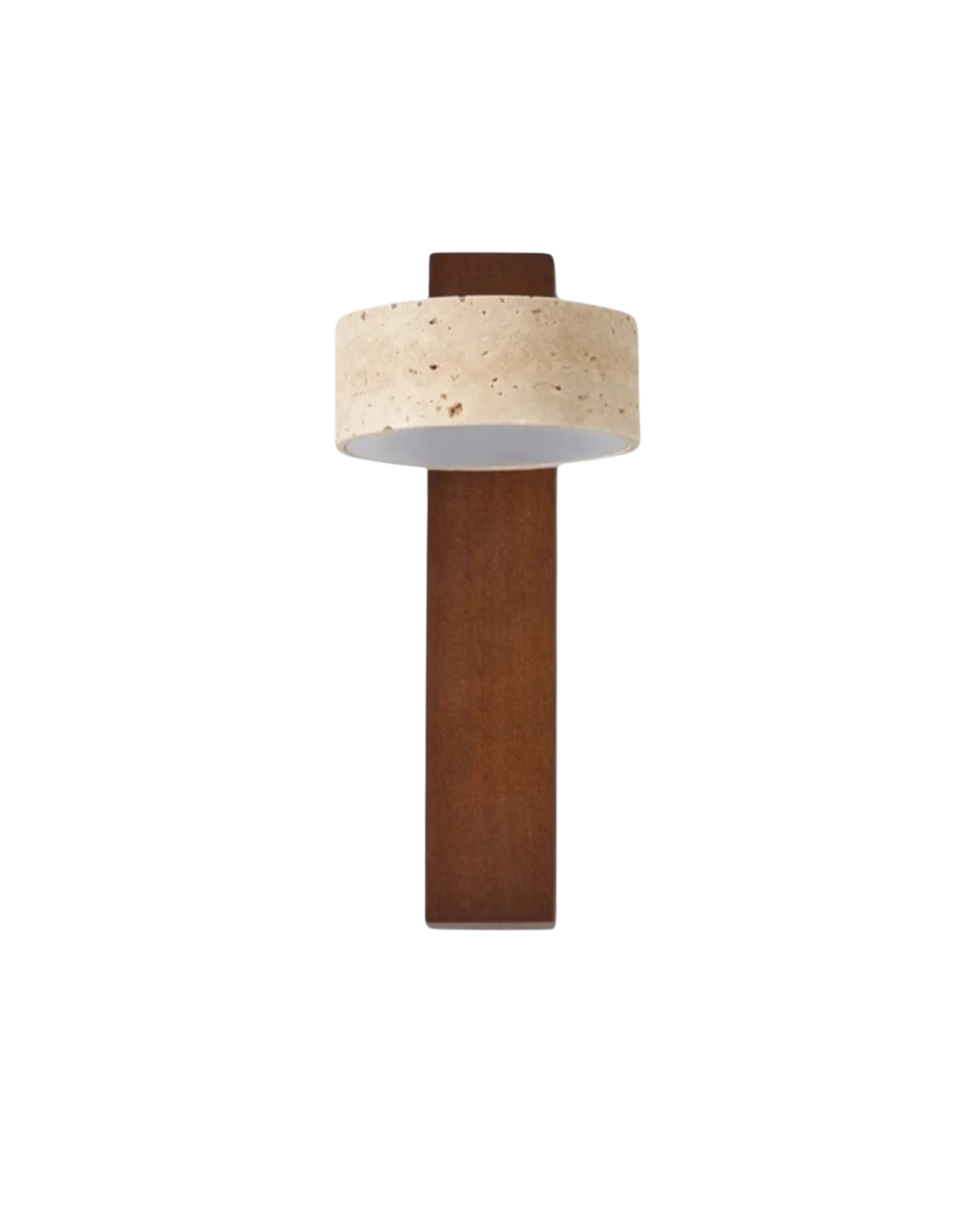 Aplique de Pared de Travertino y Nogal Moderno Minimalista