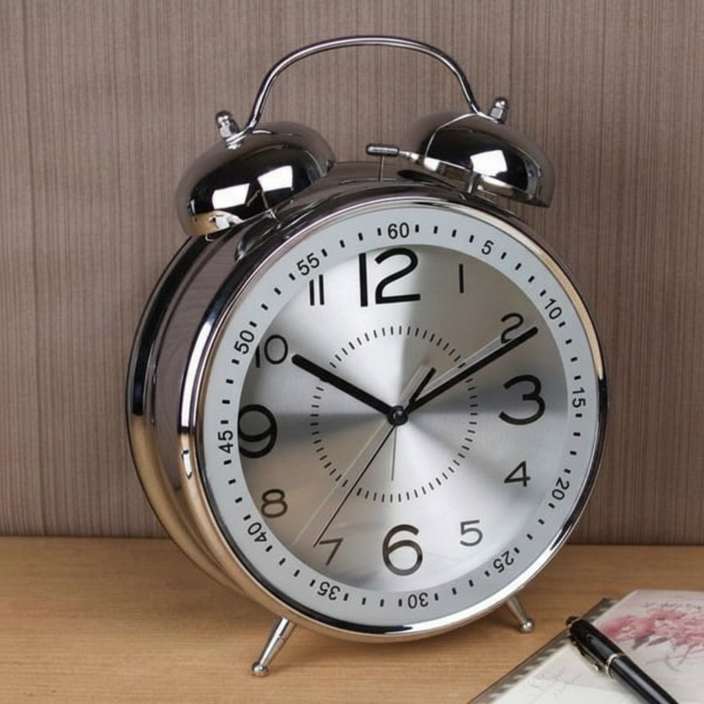 Reloj Despertador Vintage de Metal con Doble Campana