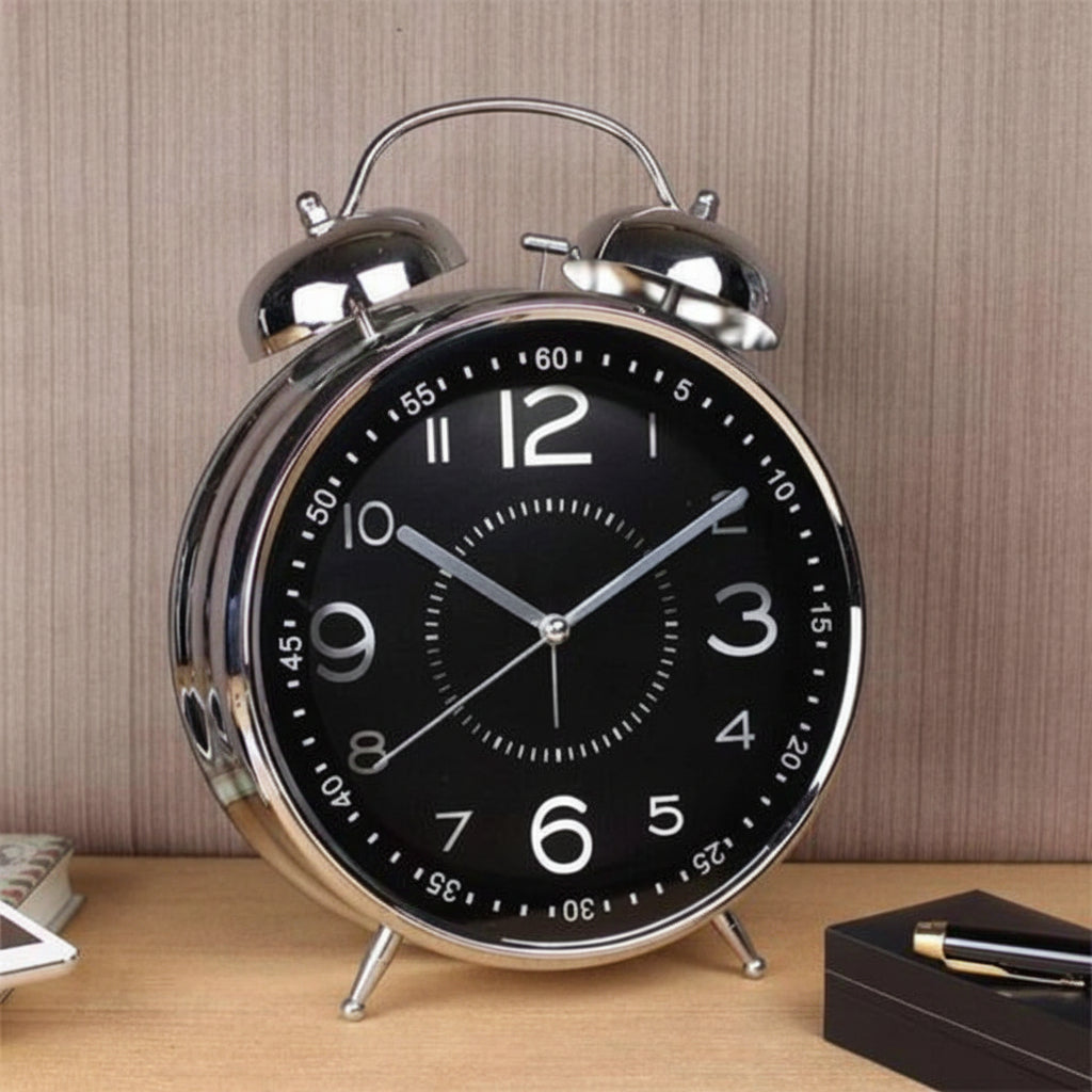 Reloj Despertador Vintage de Metal con Doble Campana