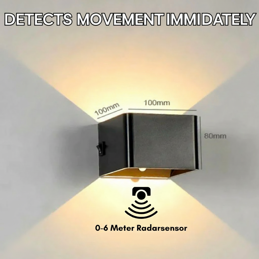 Luz LED Cubo Recargable con Sensor de Movimiento de Pared